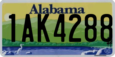 AL license plate 1AK4288
