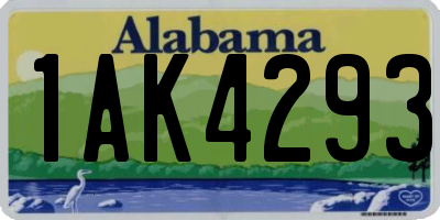 AL license plate 1AK4293