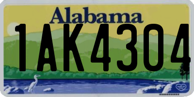 AL license plate 1AK4304
