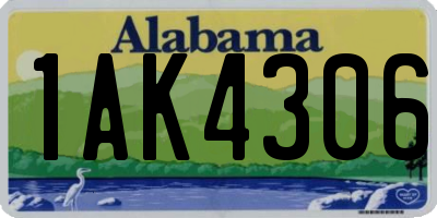 AL license plate 1AK4306