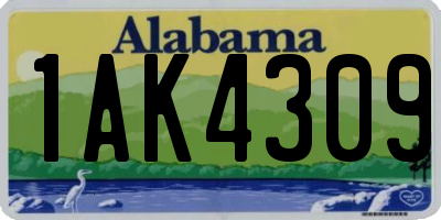 AL license plate 1AK4309