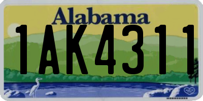 AL license plate 1AK4311
