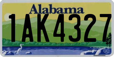 AL license plate 1AK4327