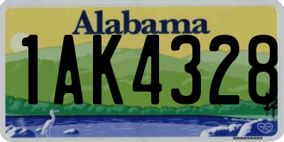 AL license plate 1AK4328