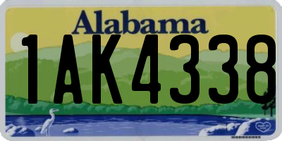 AL license plate 1AK4338