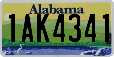 AL license plate 1AK4341