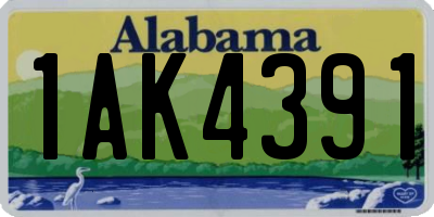 AL license plate 1AK4391