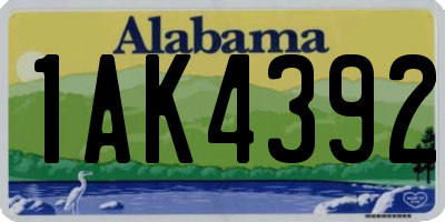 AL license plate 1AK4392