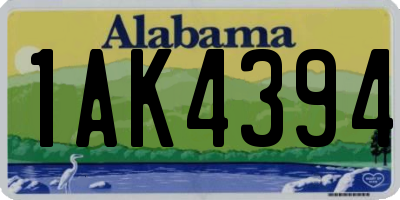 AL license plate 1AK4394
