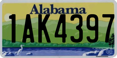 AL license plate 1AK4397