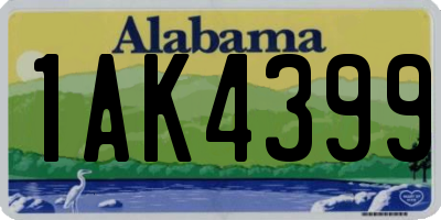 AL license plate 1AK4399