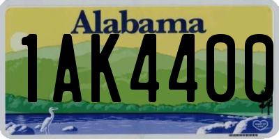 AL license plate 1AK4400