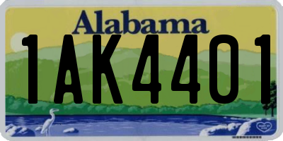 AL license plate 1AK4401