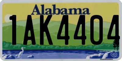 AL license plate 1AK4404