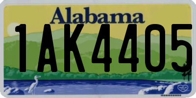 AL license plate 1AK4405