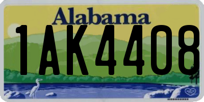 AL license plate 1AK4408