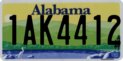 AL license plate 1AK4412