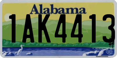 AL license plate 1AK4413