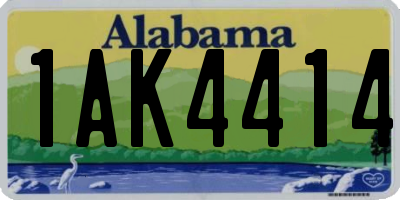 AL license plate 1AK4414