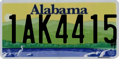 AL license plate 1AK4415