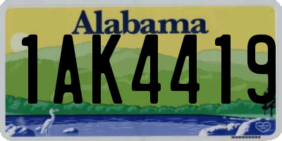 AL license plate 1AK4419