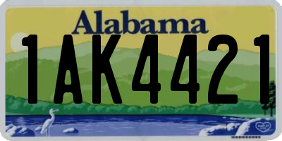 AL license plate 1AK4421