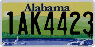 AL license plate 1AK4423