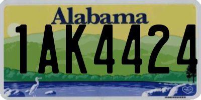 AL license plate 1AK4424