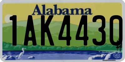 AL license plate 1AK4430
