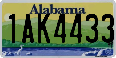 AL license plate 1AK4433