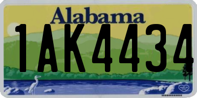 AL license plate 1AK4434