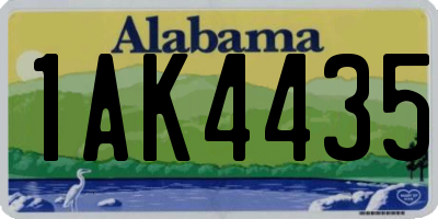 AL license plate 1AK4435