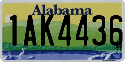 AL license plate 1AK4436