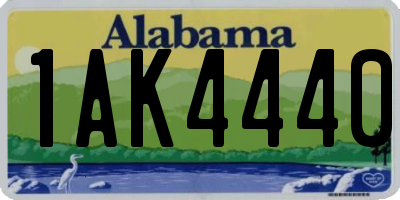 AL license plate 1AK4440