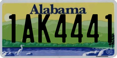AL license plate 1AK4441