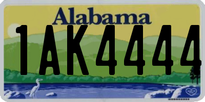 AL license plate 1AK4444