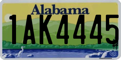 AL license plate 1AK4445