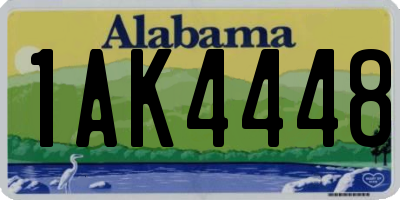 AL license plate 1AK4448