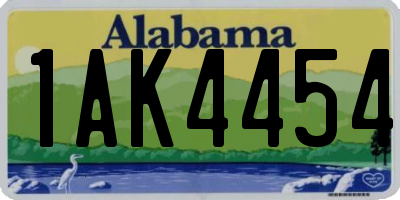 AL license plate 1AK4454