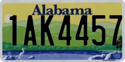 AL license plate 1AK4457