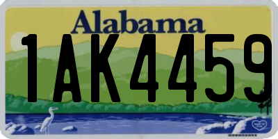 AL license plate 1AK4459