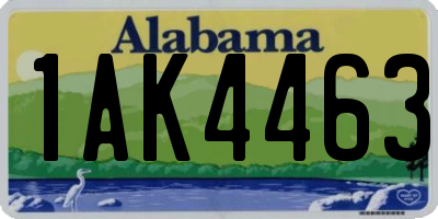 AL license plate 1AK4463