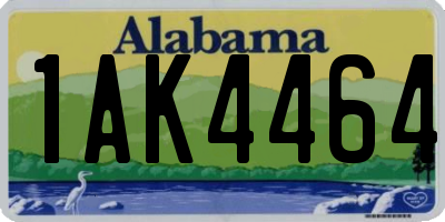 AL license plate 1AK4464