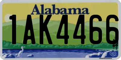 AL license plate 1AK4466