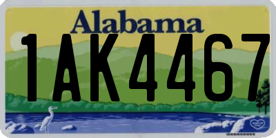 AL license plate 1AK4467