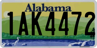 AL license plate 1AK4472