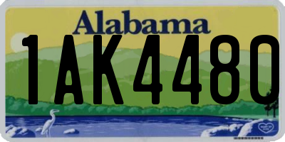 AL license plate 1AK4480