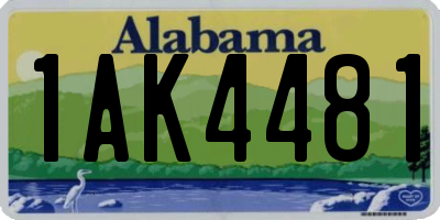 AL license plate 1AK4481