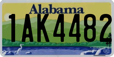 AL license plate 1AK4482