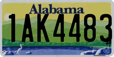 AL license plate 1AK4483